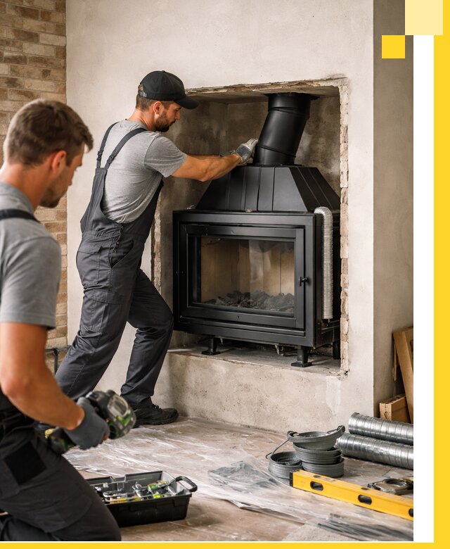 Установка каминных топок в Тулуне: монтаж, подключение