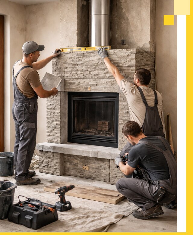 Профессиональный монтаж каминов под ключ в Тулуне для дома