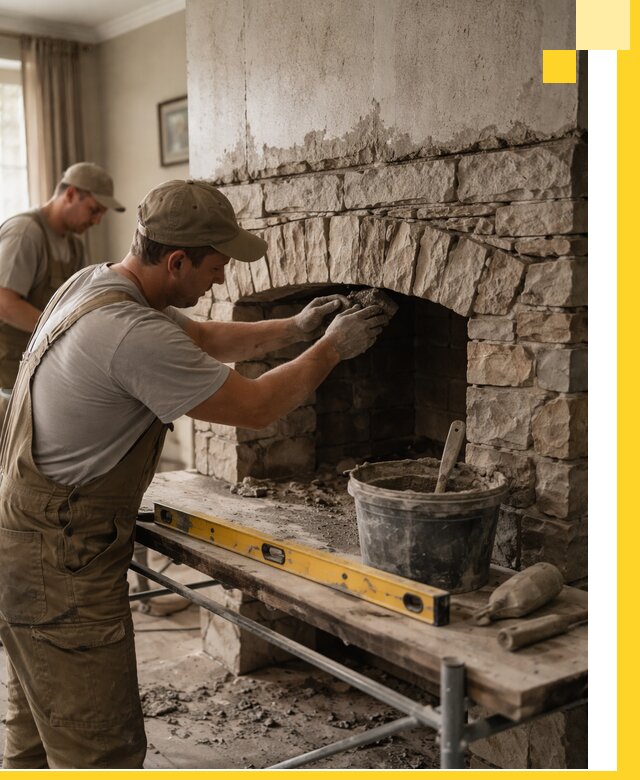 Изготовление каминов под ключ в Тулуне, монтаж и отделка