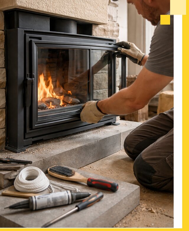 Производство, монтаж и доставка каминов со стеклом в Тулуне