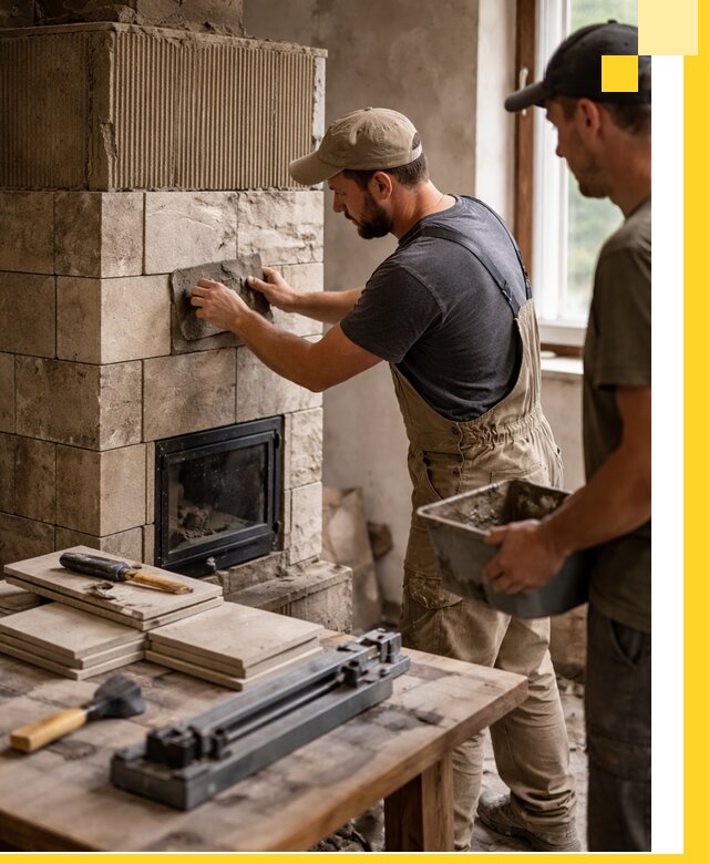 Профессиональная облицовка печей в Тулуне: керамика и камень