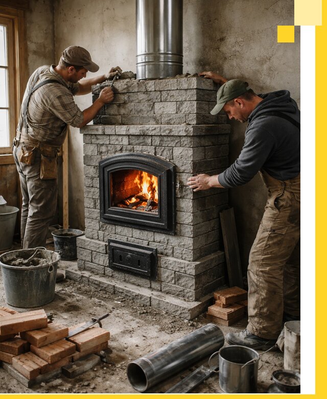 Производство, поставка и монтаж дровяных печей в Тулуне