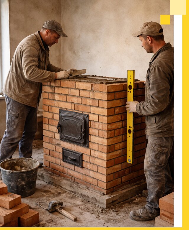 Отопительные печи под ключ в Тулуне, установка и сборка