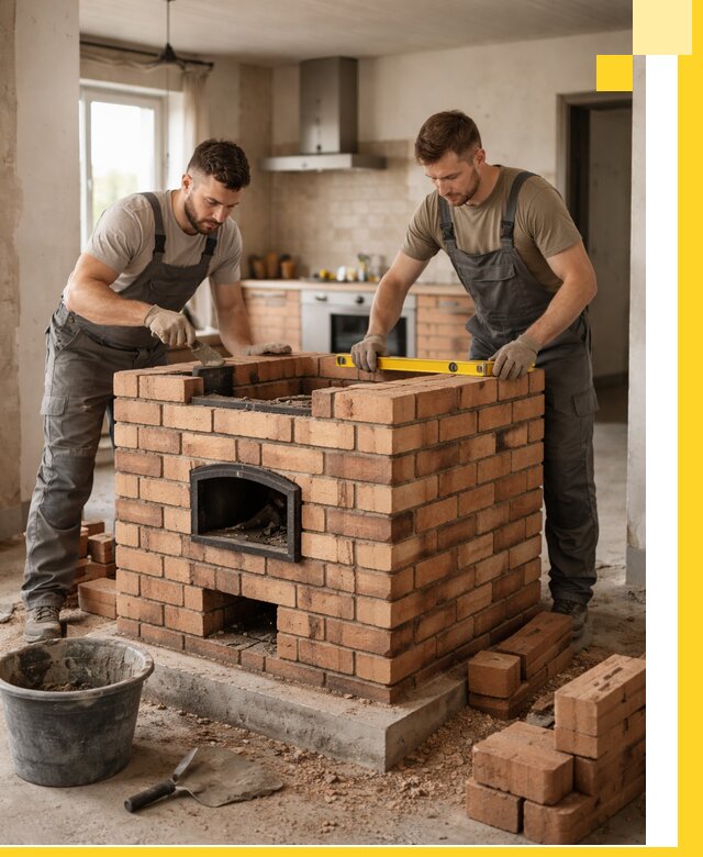 Установка и монтаж печей в частном доме в Тулуне под ключ