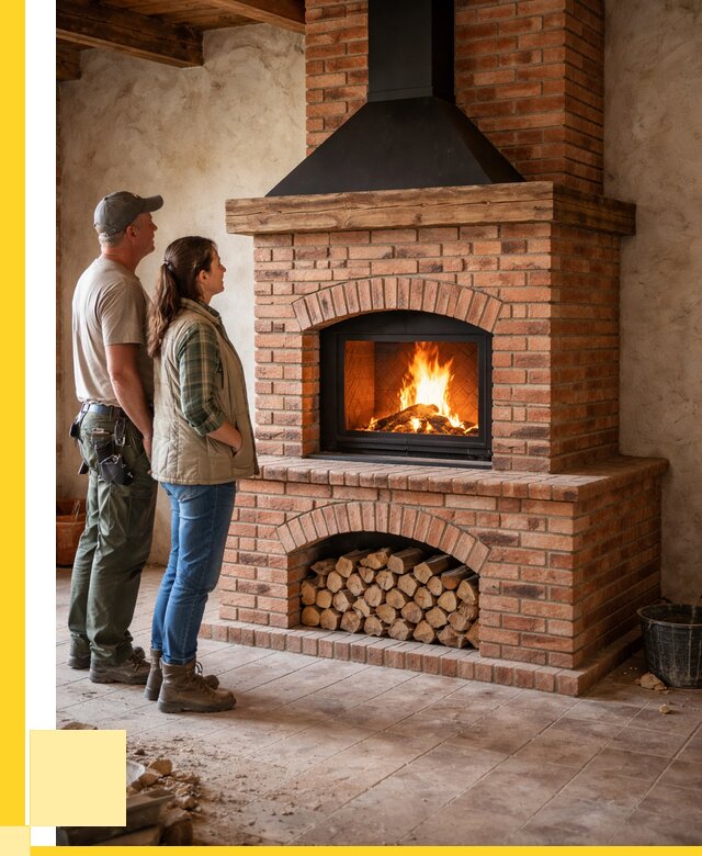 Печи камины из кирпича в Тулуне от 129480 р. | ЭриданТлн