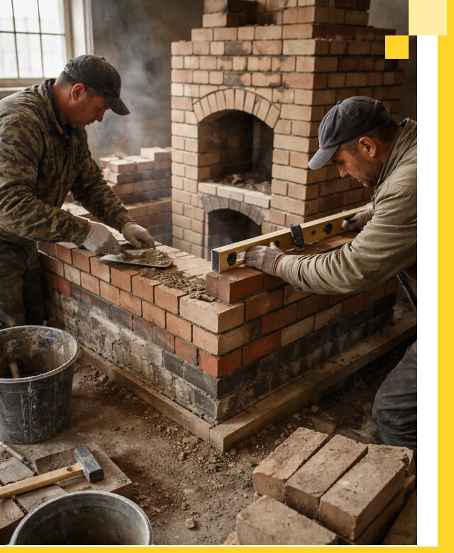 Изготовление и монтаж печей и каминов из кирпича в Тулуне