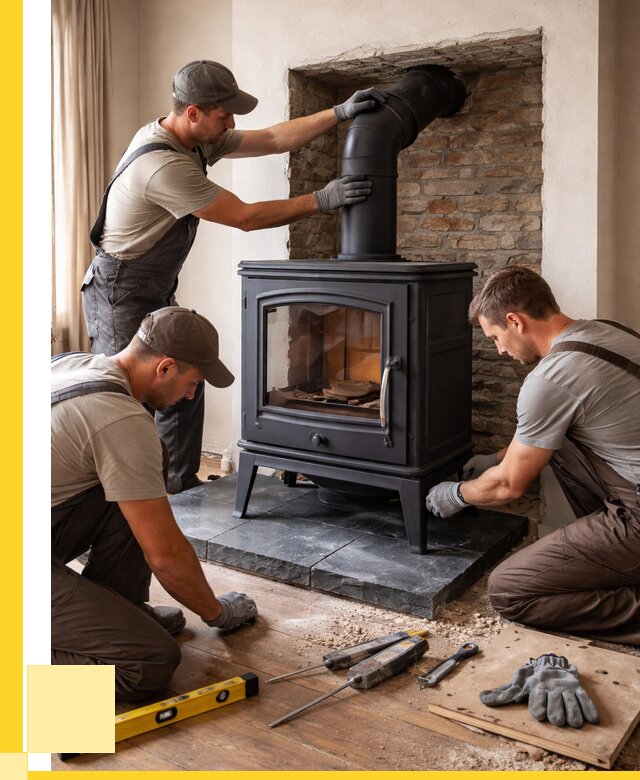 Монтаж печи камина в частном доме в Тулуне от 26975 р. | ЭриданТлн