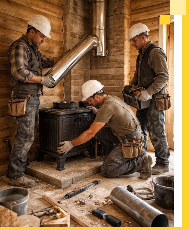 Профессиональный монтаж банных печей и дымоходов в Тулуне