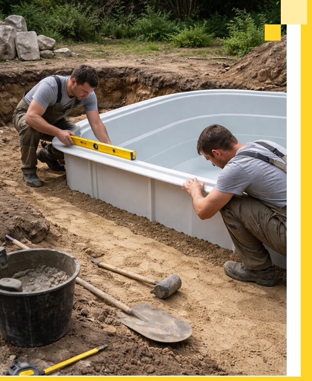 Производство и установка пластиковых бассейнов в Тулуне под ключ