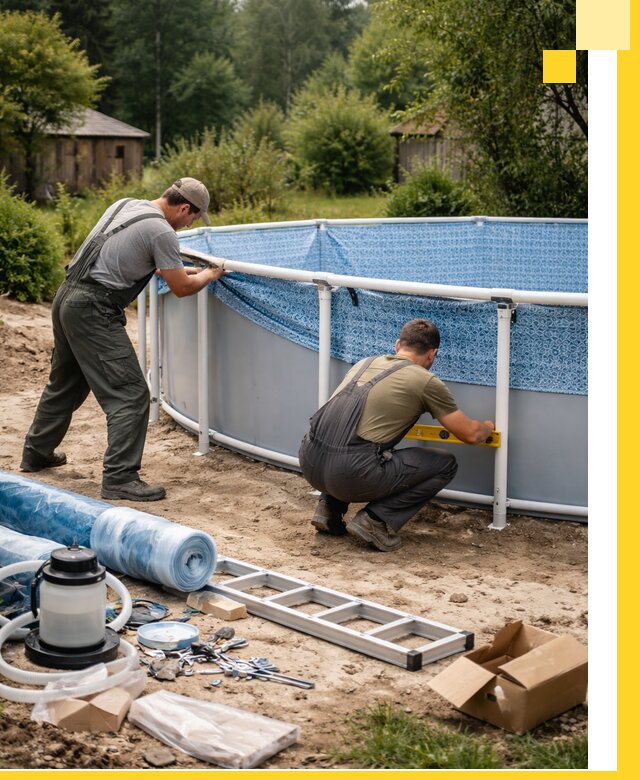 Установка и монтаж каркасных бассейнов в Тулуне под ключ