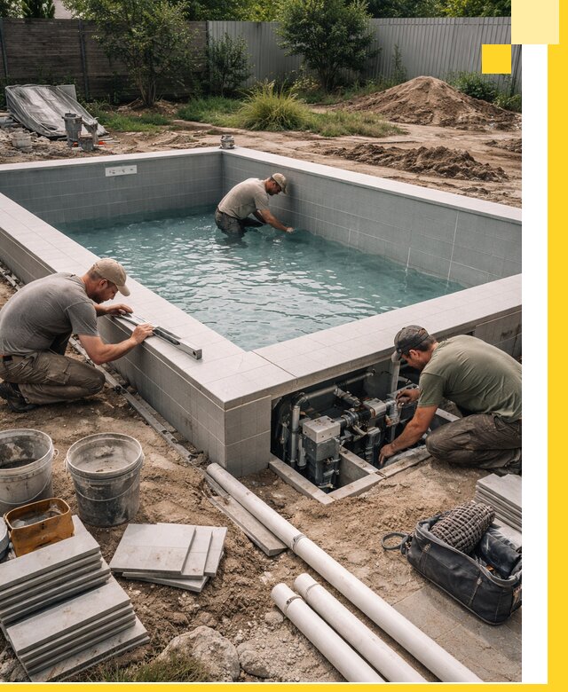 Строительство и монтаж бассейнов для дачи под ключ в Тулуне