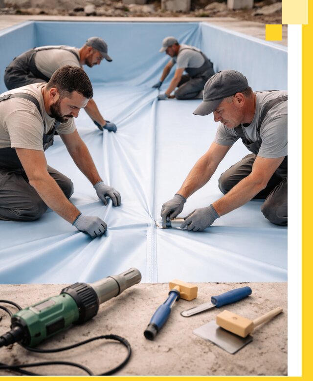 ПВХ пленка для бассейнов с монтажом и гарантией в Тулуне