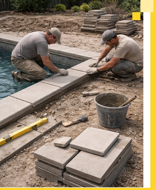 Установка и изготовление копингового камня для бассейнов в Тулуне