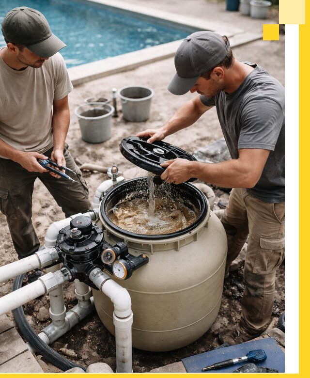 Установка и обслуживание песочных фильтров для бассейнов в Тулуне