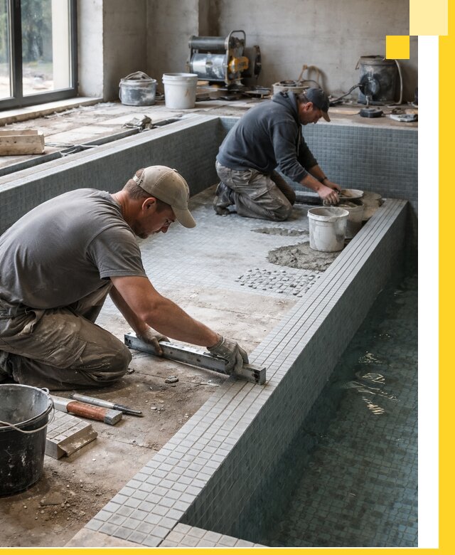 Строительство бассейна в частном доме в Тулуне под ключ