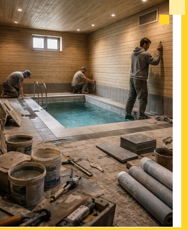 Строительство бани с бассейном и сауной под ключ в Тулуне