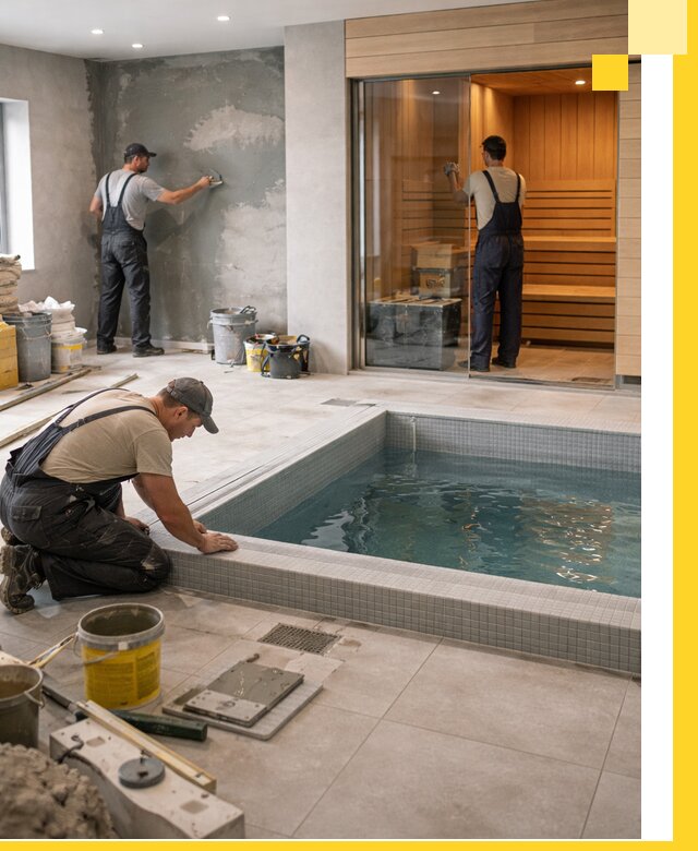 Проектирование и строительство сауны с бассейном в Тулуне