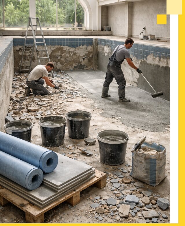 Реконструкция бассейнов в Тулуне: ремонт, гидроизоляция