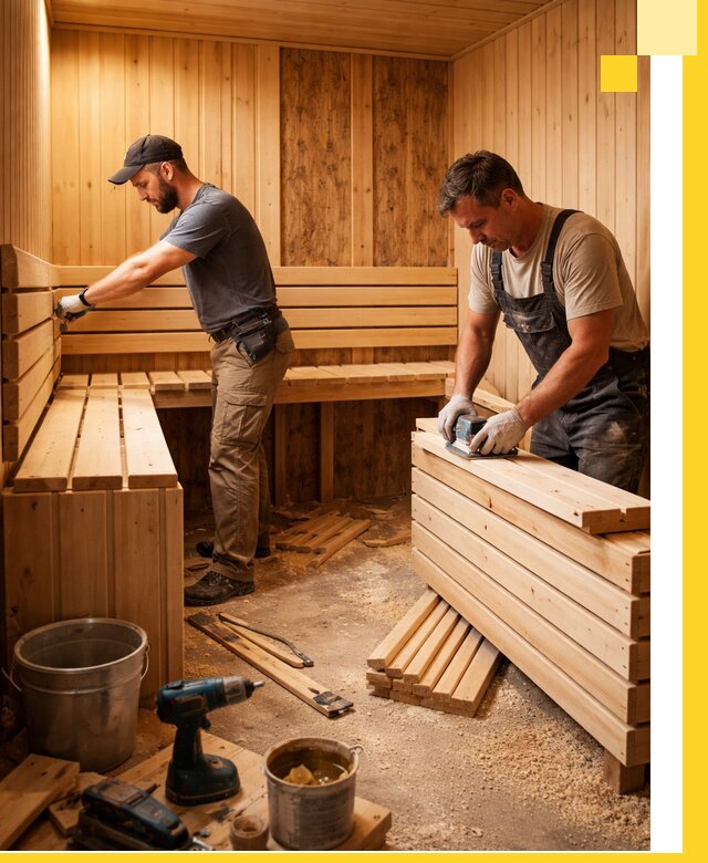 Профессиональный комплексный ремонт саун под ключ в Тулуне