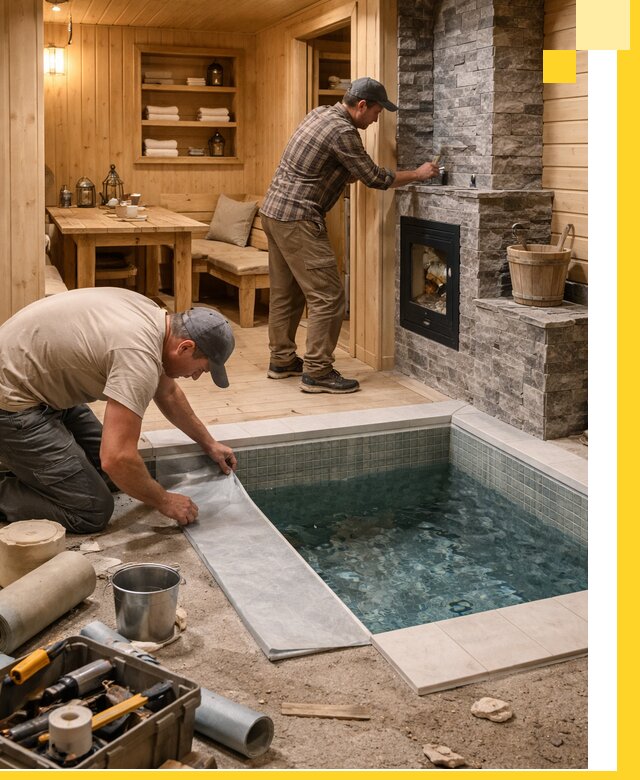 Строительство бань с комнатой отдыха под ключ в Тулуне