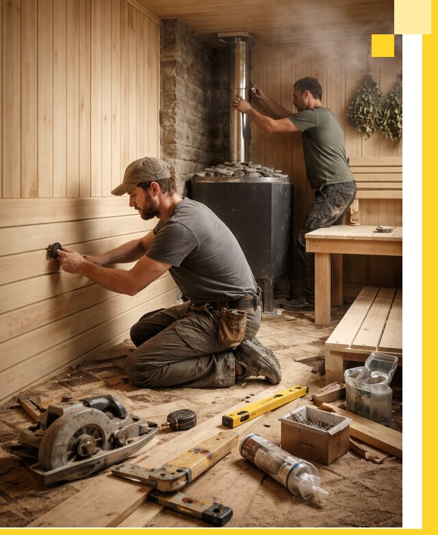 Полное строительство и оснащение парных под ключ в Тулуне