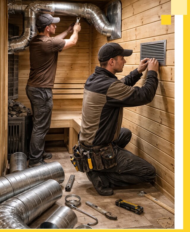 Проектирование и монтаж вентиляции бани в Тулуне под ключ