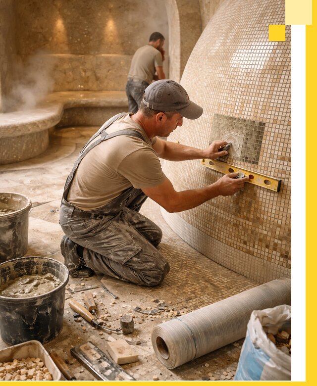 Хамам под ключ в Тулуне: проектирование, строительство, отделка