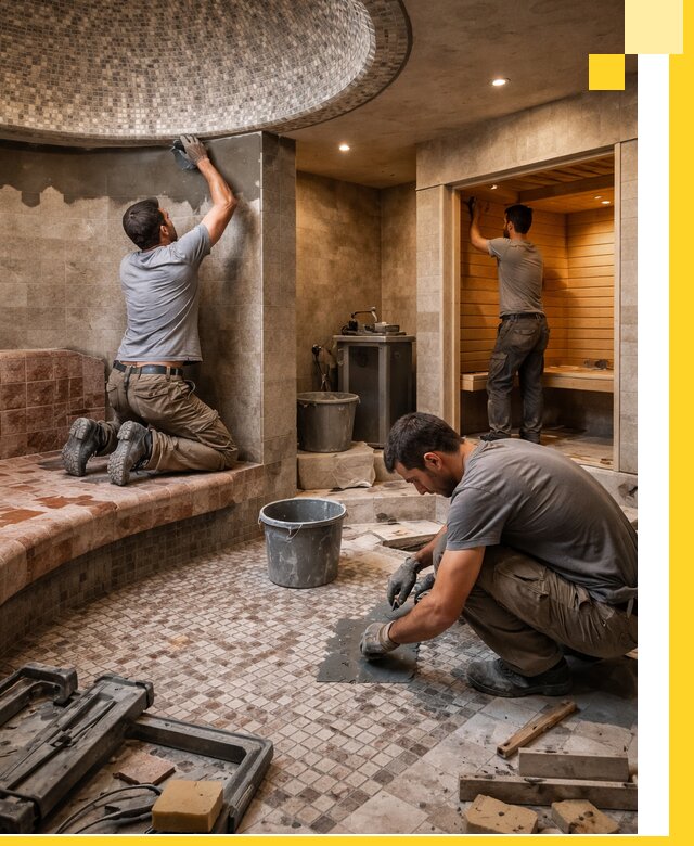 Проект и строительство хамама бани и сауны под ключ в Тулуне