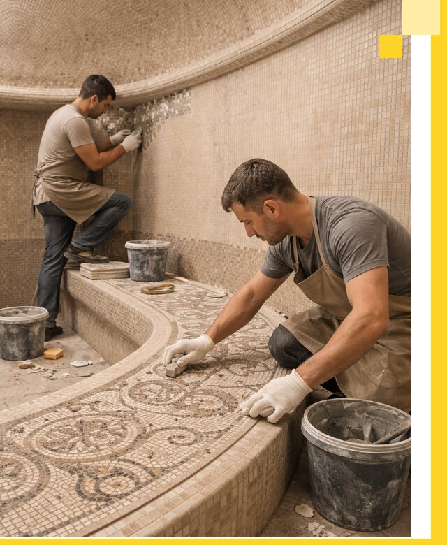 Плитка для хамама в Тулуне, укладка, подбор и поставка